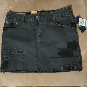POLO RALPH LAUREN Girls Denim Miniskirt Embellished Sequins Size 16